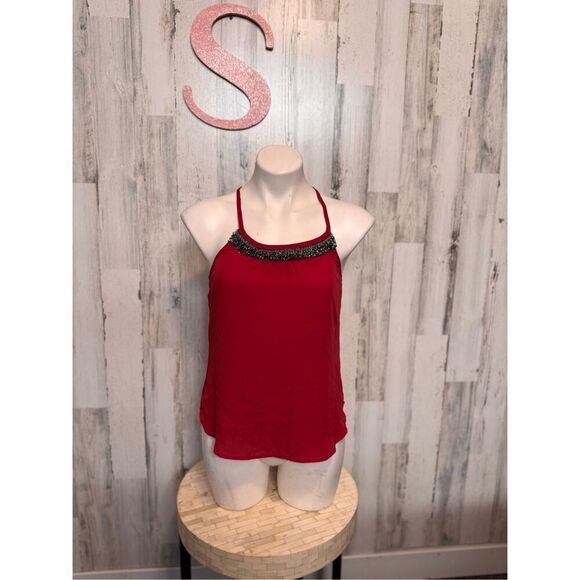 Sequin hearts red blouse size small - Picture 3 of 10